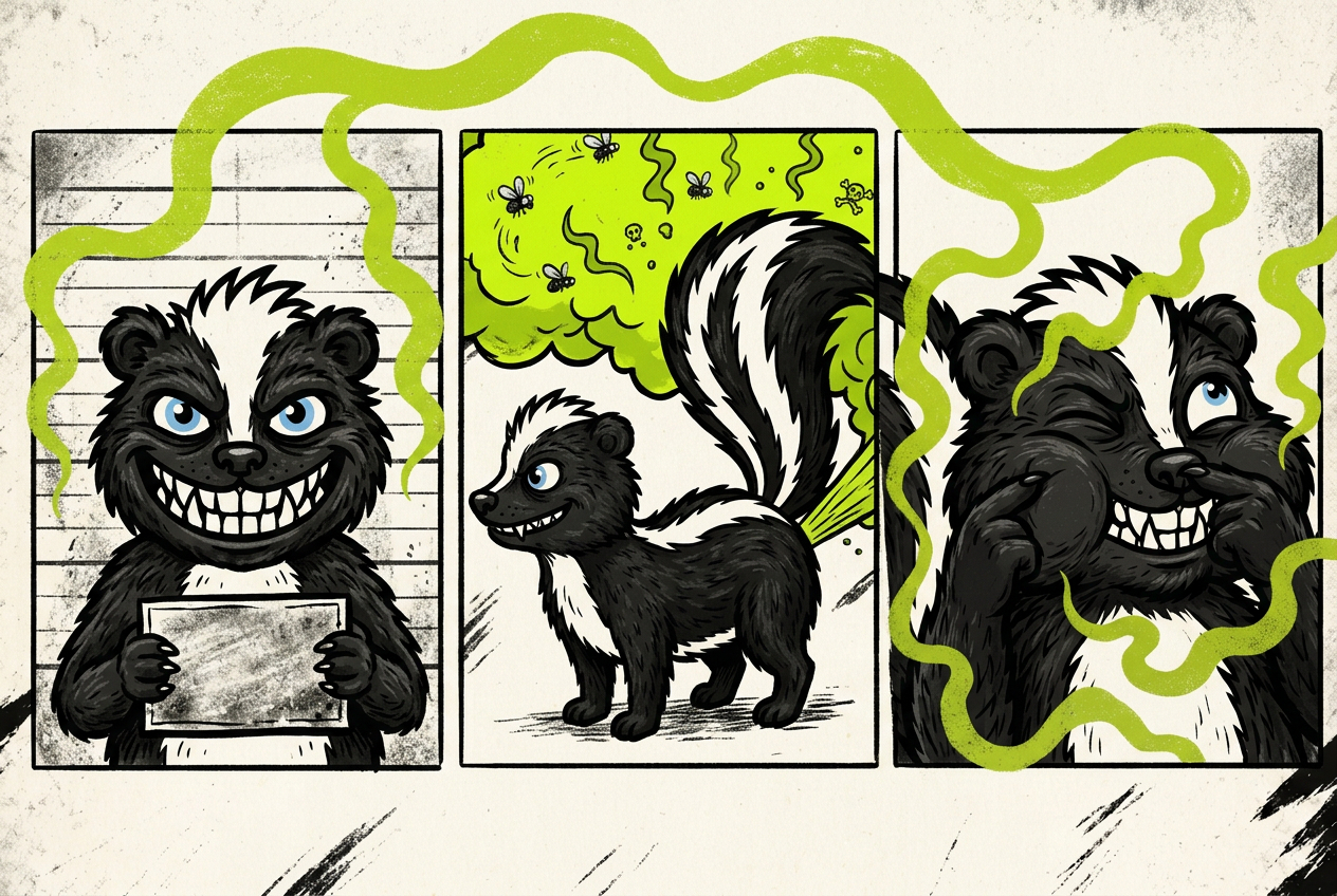 Three police portraits of STINKY